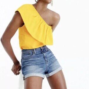 ✨NWT J. Crew one Shoulder Ruffle Top
